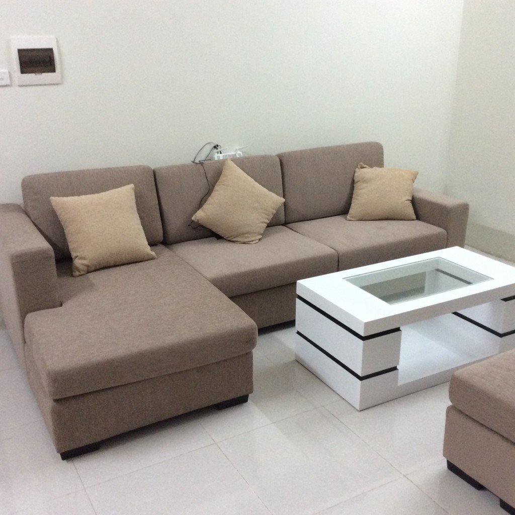 Hình ảnh cho mẫu ghế sofa nỉ góc chữ L được thiết kế và sản xuất tại Nội thất AmiA