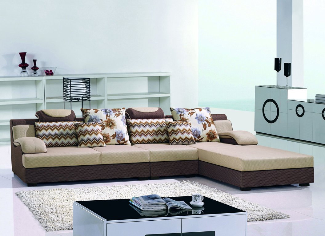 Hình ảnh cho mẫu sofa góc nỉ đẹp được thiết kế và sản xuất tại Kho nội thất AmiA