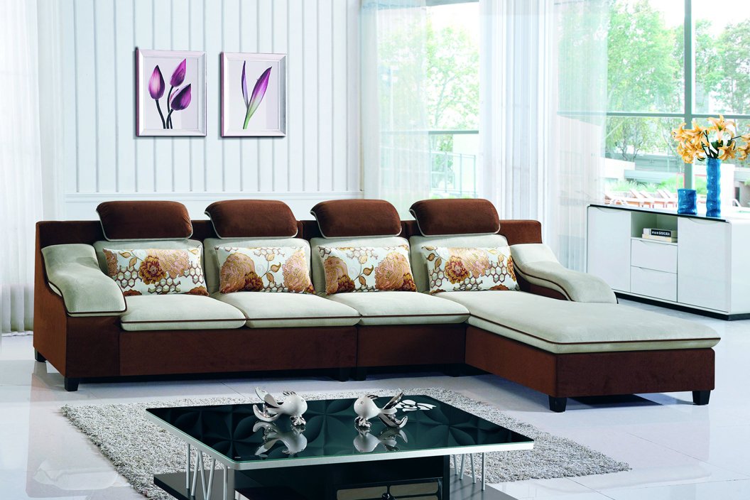 Hình ảnh cho mẫu ghế sofa nỉ đẹp cho không gian phòng khách gia đình
