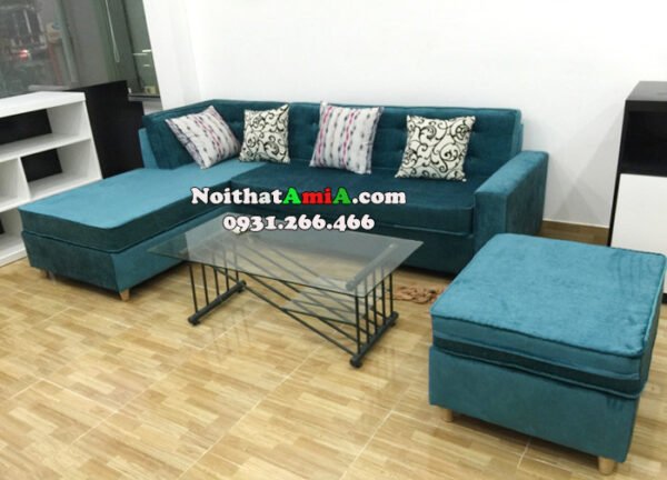 Hình ảnh Ghế sofa nỉ chữ L đẹp cho không gian phòng khách nhà chung cư