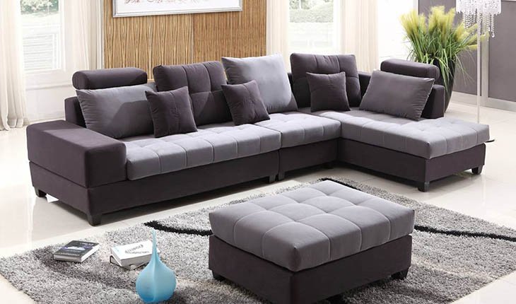 Hình ảnh cho mẫu sofa nỉ góc chữ L đẹp hiện đại