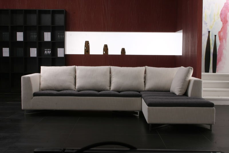 Hình ảnh cho mẫu ghế sofa nỉ góc chữ L vừa đẹp vừa hiện đại