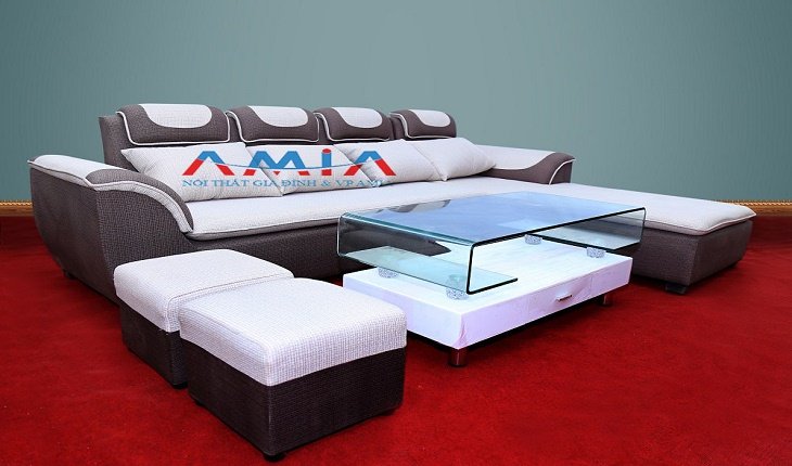 Hình ảnh cho mẫu ghế sofa nỉ phòng khách đẹp AmiA SFN010 chỉ với giá 7.200.000 đồng một bộ