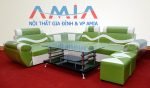 Hình ảnh cho mẫu ghế sofa da giá rẻ Hà Nội được thiết kế và sản xuất tại kho Nội thất AmiA