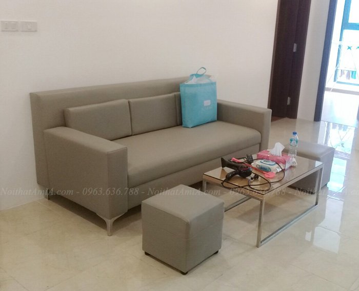 Hình ảnh Mẫu ghế sofa văng đẹp bài trí trong phòng khách nhà khách hàng