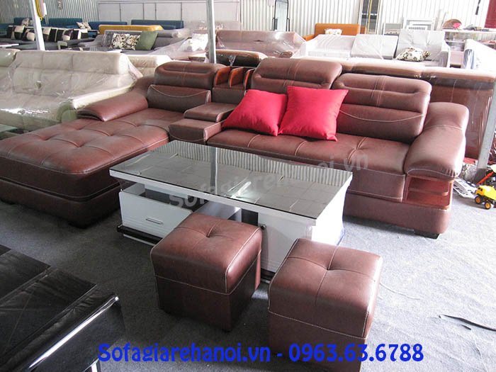 Hình ảnh bộ ghế sofa da góc chữ L đẹp hiện đại, sang trọng và đẳng cấp