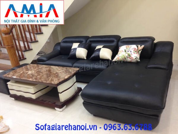 Hình ảnh mẫu bàn trà sofa mặt đá đẹp hiện đại kết hợp cùng bộ ghế sofa đẹp