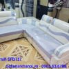 Hình ảnh mẫu ghế sofa da pha nỉ màu xanh đẹp hiện đại, trẻ trung