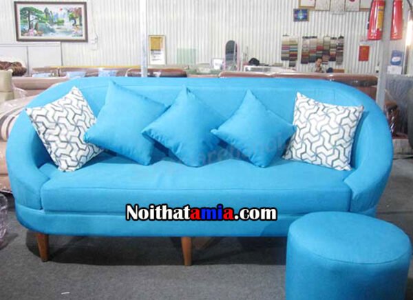 hình ảnh ghế sofa văng đẹp giá rẻ màu xanh
