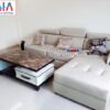 Hình ảnh Bài trí mẫu ghế sofa đẹp AmiA hình chữ L tại phòng khách nhà khách hàng