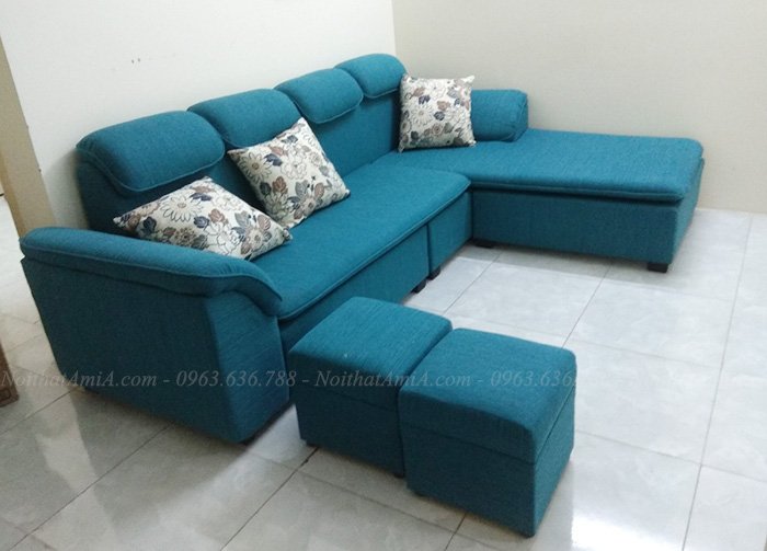 Hình ảnh Sofa nỉ phòng khách đẹp với gam màu đặt làm theo yêu cầu