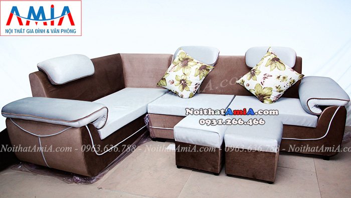 Hình ảnh Ghế sofa nỉ góc đẹp cho căn phòng khách đẹp gia đình