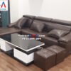 Hình ảnh Ghế sofa đẹp chất liệu da hiện đại thiết kế hình chữ L