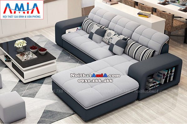 Hình ảnh Ghế sofa nỉ chữ L đẹp hiện đại cho không gian căn phòng khách đẹp