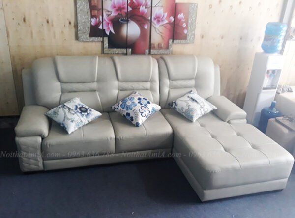 Hình ảnh Ghế sofa da phòng khách đẹp hiện đại mới nhất tại AmiA