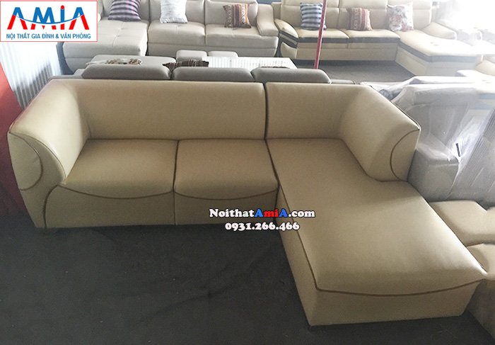 Hình ảnh Mẫu sofa da chữ L đẹp hiện đại cho phòng khách đẹp gia đình