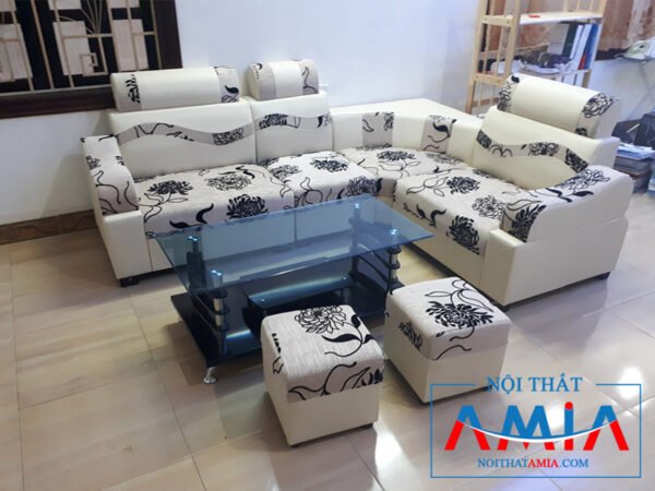 Sofa Amia 133 giá rẻ từ 2 triệu đồng da pha nỉ