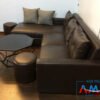 Ghế sofa amiA 190 với bàn trà kim cương ở nhà khách