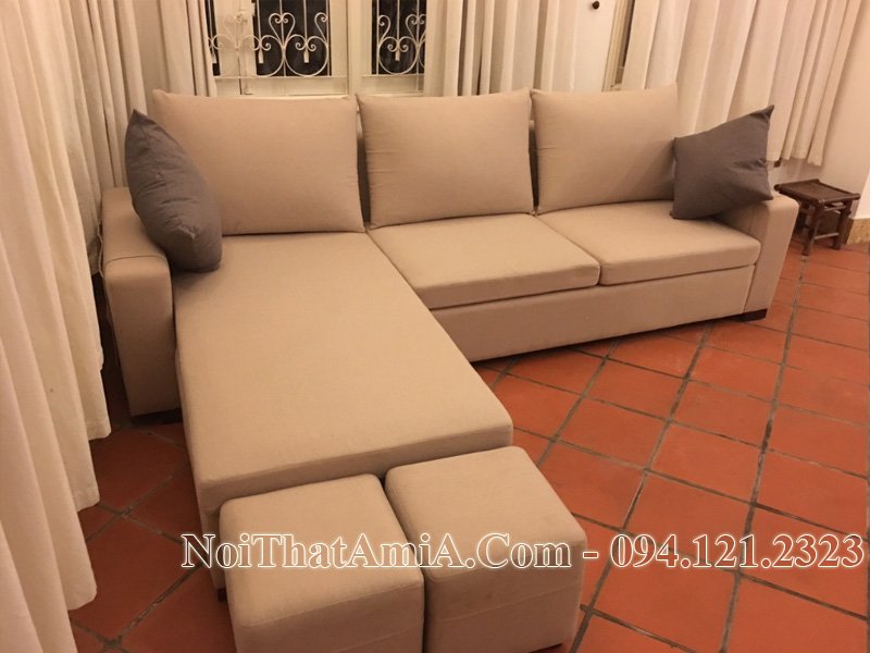 Ghế sofa phòng khách mã AmiA SF200 nỉ thực tế