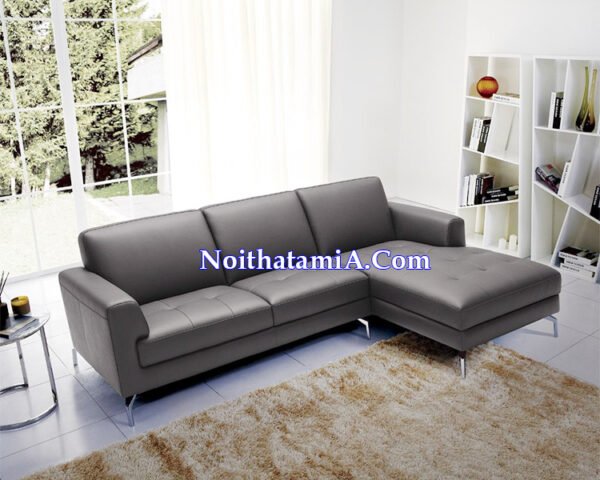 Ảnh mẫu sofa da góc L đẹp hiện đại nhất SFD215