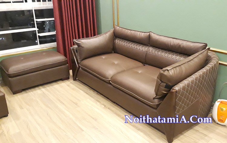 Mẫu ghế sofa văng da giá rẻ kiểu mới SFD212 