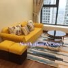 Mẫu ghế sofa văng nỉ màu vàng nổi bật SFN216 cho nhà chung cư