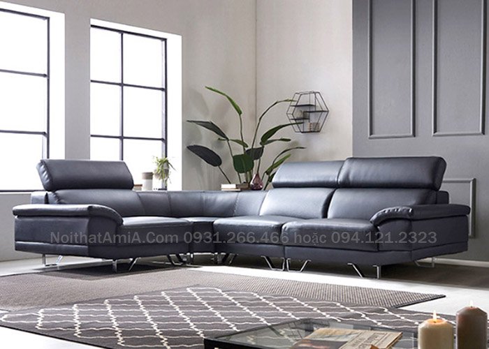 Hình ảnh mẫu ghế sofa giả da cao cấp cho phòng khách SFD208