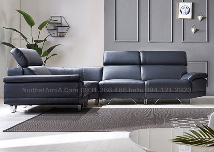 Ghế sofa giả da cao cấp cho phòng khách SFD208 hiện đại