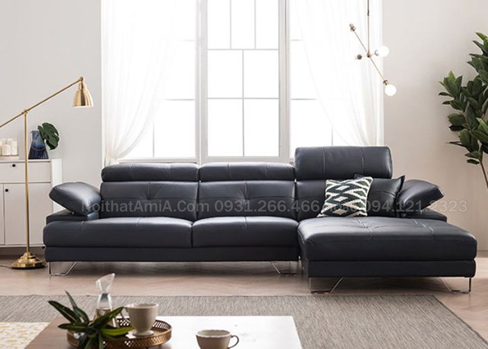 Mẫu ghế sofa góc da cho phòng khách hiện đại, sang trọng SFD207