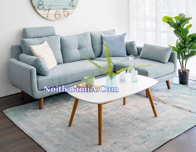 Bộ ghế sofa đẹp bọc nỉ SFN219 kiểu dáng hiện đại