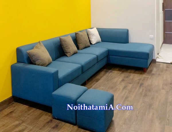 Ghế sofa góc L SFN218 màu xanh nhạt