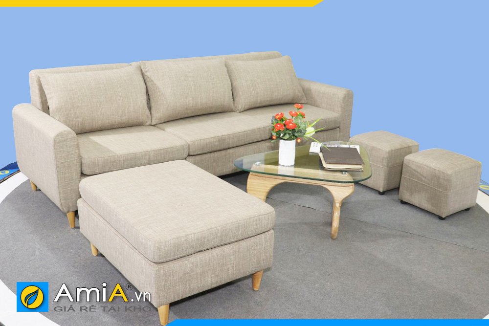 Bộ ghế sofa dạng văng nỉ đẹp AmiA SFN4020