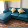Ghế sofa da màu xanh ngọc trẻ trung AmiA SFD3120