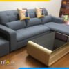 Ghế sofa nỉ kiểu góc chữ L màu ghi AmiA SFN 2920