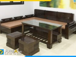 Bộ ghế sofa gỗ tự nhiên AmiA 4220
