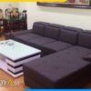 Ghế sofa nỉ màu nâu sẫm kiểu góc chữ L AmiA SFN2120