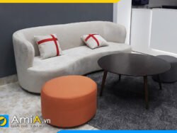 Ghế sofa nỉ dáng cong trẻ trung hiện đại AmiA SFN250