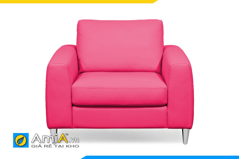 Sofa da kiểu ghế đơn 1 chỗ ngồi màu hồng