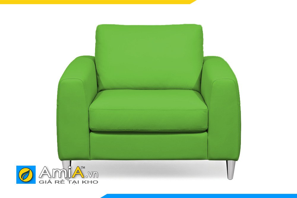 Chiếc ghế đơn màu xanh lá chân cao sẽ giúp hoàn thiện không gian nội thất xanh