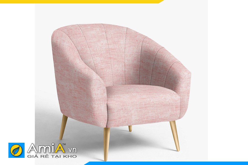 Chiếc ghế đơn chân cao màu hồng cho phòng ngủ xinh xắn