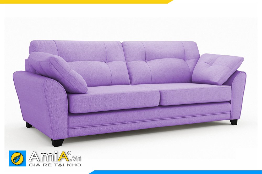 Sofa màu tím mang lại nét quyến rũ, nữ tính hợp với nữ chủ nhân yêu thích sự lãng mạn.