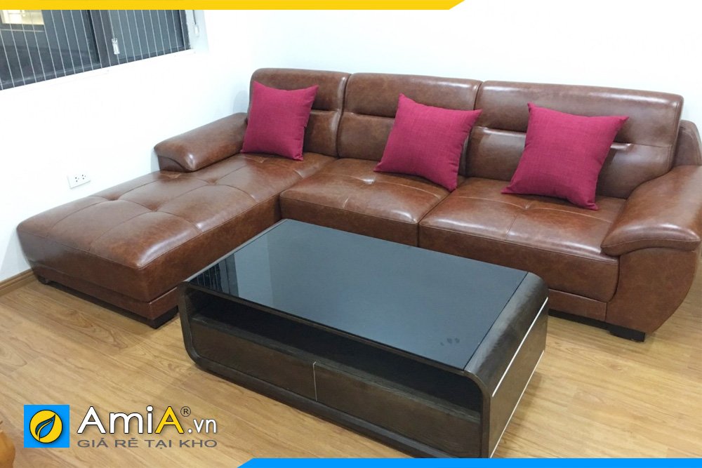 Bộ sofa màu nâu cùng kiểu dáng thay đổi màu sắc theo yêu cầu của khách hàng