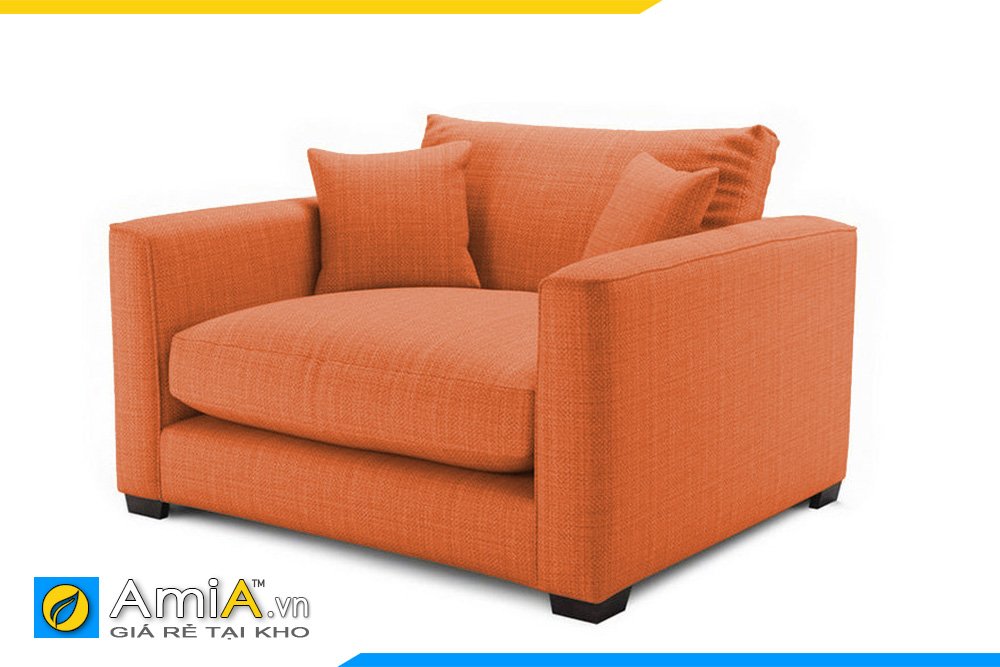 Chiếc ghế màu cam chân thấp cho phòng khách, phòng ngủ hoặc một tiệm làm đpẹ