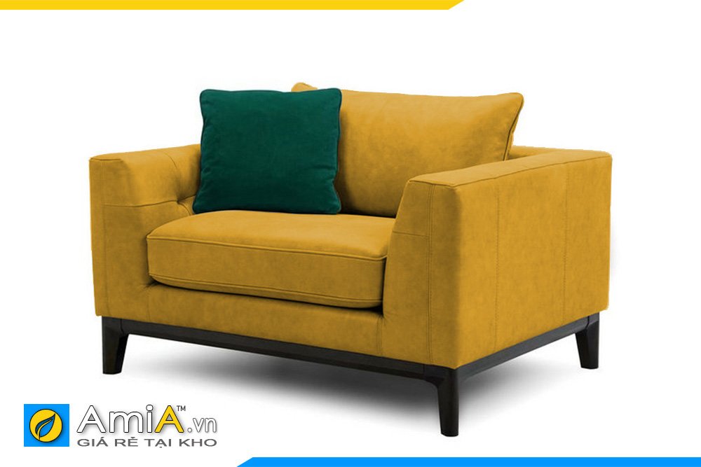 Một chiếc ghế chủ màu vàng điểm nhấn cho 1 không gian homstay hoặc khách sạn 