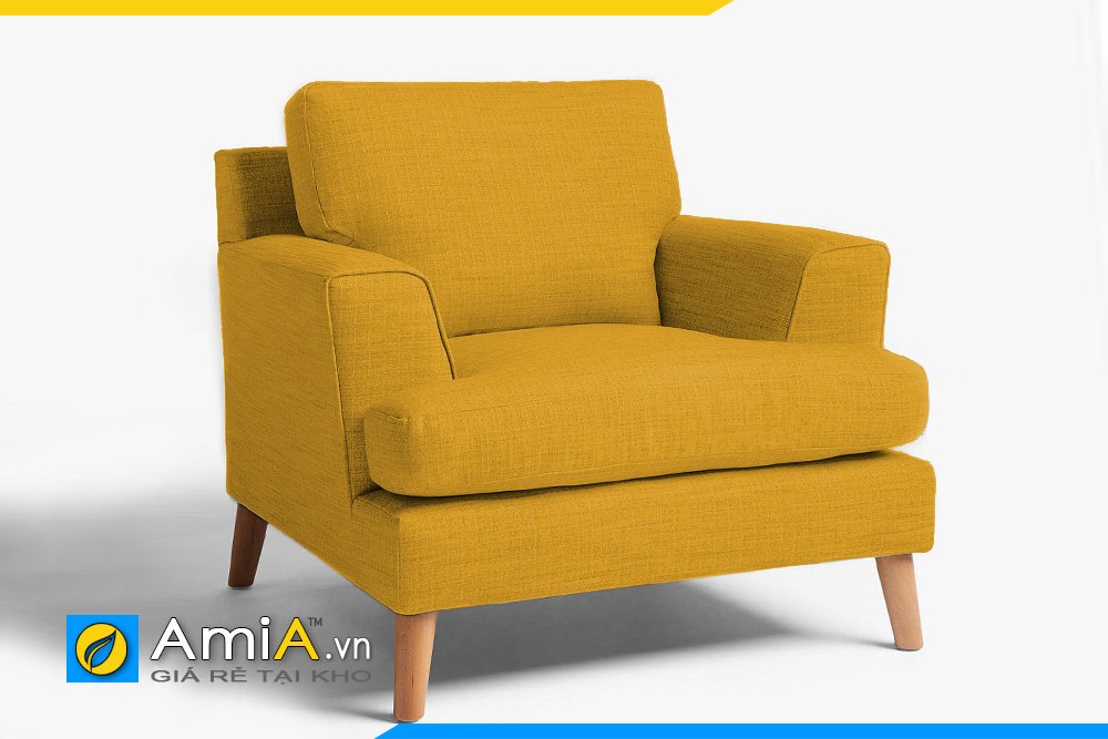 ghế sofa đơn màu vàng cho phòng ngủ người mệnh Thổ
