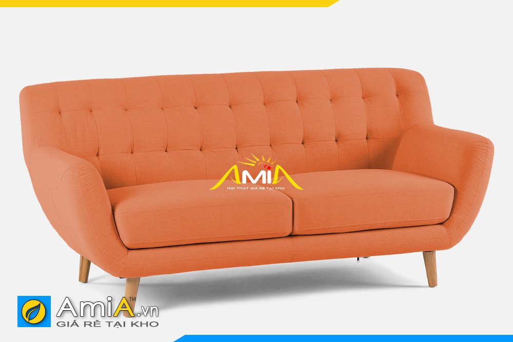 Sofa nỉ văng màu cam 2m cho phòng khách nhỏ 