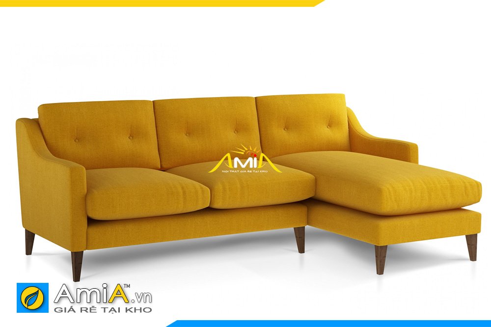 Bộ sofa góc màu vàng kiểu dáng chữ L 