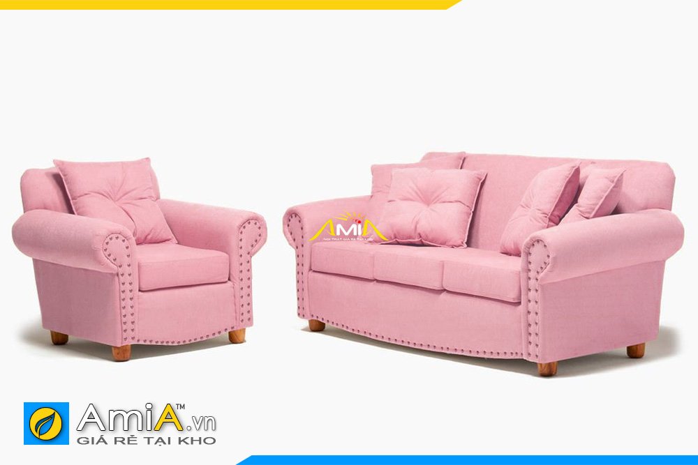 Sofa tân cổ điển màu hồng