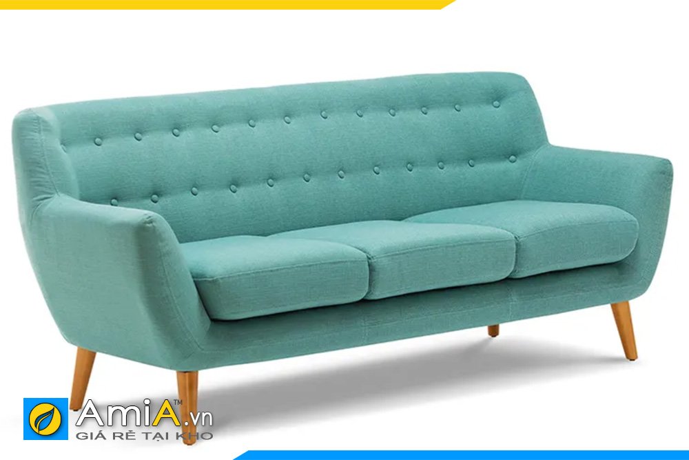 Sofa văng nỉ 3 chỗ ngồi màu xanh ngọc