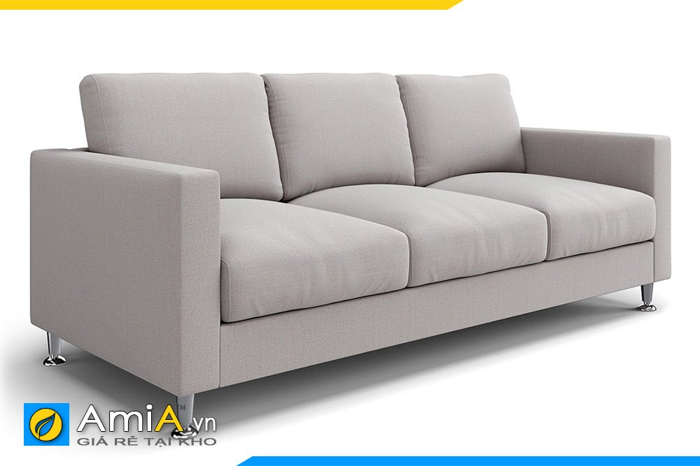 Sofa văng nỉ 3 chỗ ngồi tựa lưng, đệm có thể tháo rời, chân inox cao dễ vệ sinh
